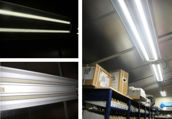 Consultez la chantier : relamping d'un entrepôt avec leds