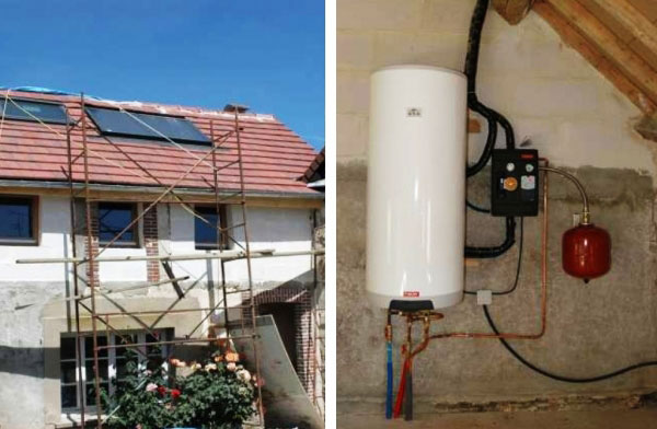 Consultez la chantier : eau chaude solaire tisun