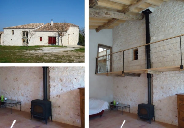 installation poêle à bois bûches jotul